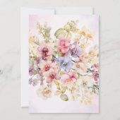 Baptism Floral Orchids Invitation Einladung (Rückseite)