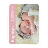 Baptism For Her Modern Minimalist Custom Foto Magnet (Vertikal)