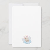Baptism For Him Watercolor Angels and Cross Dankeskarte (Rückseite)