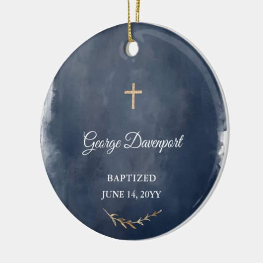 Baptism Gift for Boy - Custom Christening Gift Keramik Ornament (Links)