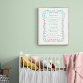 Baptism Gift Grandparent Prayer Nursery Wall Art Poster