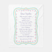 Baptism Gift Prayer Blanket from Godparents Fleece (Vorderseite)