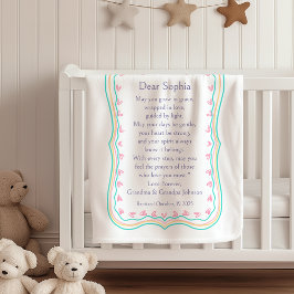 Baptism Gift Prayer Grandparents Blanket Sherpa Sherpadecke