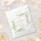 Baptism Greenery Gold Script Geschenktütchen (Ausgeschnitten)