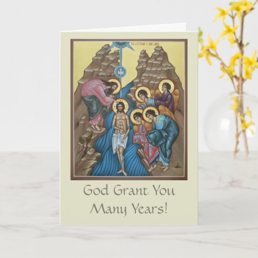 Baptism Greeting Card Karte (Gelbe Blume)