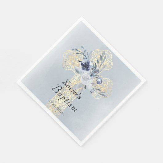 Baptism Holy Cross Serviette (Ecke)