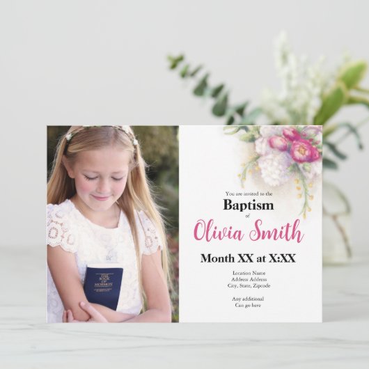 Baptism Invitation Einladung (Stehend Vorderseite)