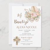 Baptism Invitation in Spanish Boho Einladung (Vorderseite)