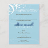 BAPTISM INVITE: Designervogue 6 Einladungspostkarte (Vorderseite)
