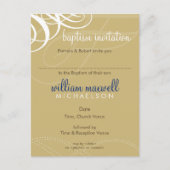 BAPTISM INVITE: Designervogue 7 Einladungspostkarte (Vorderseite)