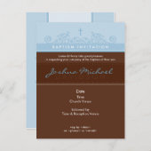 BAPTISM INVITE: elegant 3 Einladungspostkarte (Vorne/Hinten)