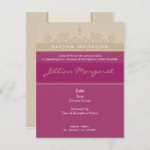 BAPTISM INVITE: elegant 4 Einladungspostkarte (Vorne/Hinten)