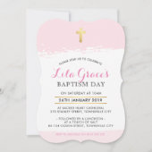 BAPTISM INVITE niedlicher moderner Kreuzpinselpins Einladung (Vorderseite)