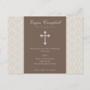 BAPTISM INVITE: oh so schön 1 Einladungspostkarte