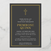 BAPTISM - modernes, minimales, grenzüberschreitend Folieneinladung (Vorderseite)