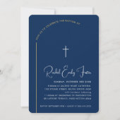 BAPTISM modernes, querbearbeitbares, gebogenes Mar Einladung (Vorderseite)