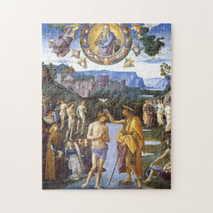 Baptism Of Christ Sistin Chapel - Pietro Perugino Puzzle