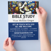Baptism of Jesus, Christian Bible Class Advert Flyer (Hand)