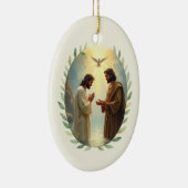Baptism of the Lord God's Peace and Blessings Keramik Ornament (Rechts)