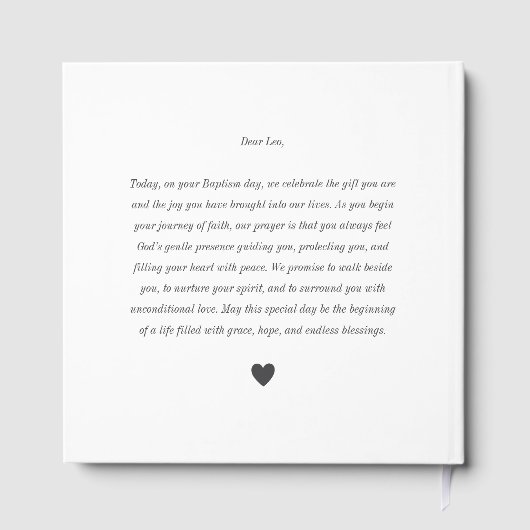 Baptism Round Photo  Gästebuch (Rückseite)