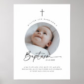 Baptism Round Photo Keepsake Poster (Vorne)