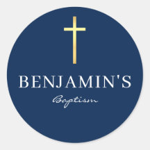 BAPTISM SIEGEL Modernes, schlankes Goldkreuz dunke