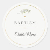 Baptism Sticker | Personalized Botanical (Vorderseite)