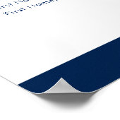 BAPTISM TABLE PLAN 6 Tische modernes Marinepulver Poster (Ecke)