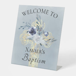 Baptism welcome sign sockelschild