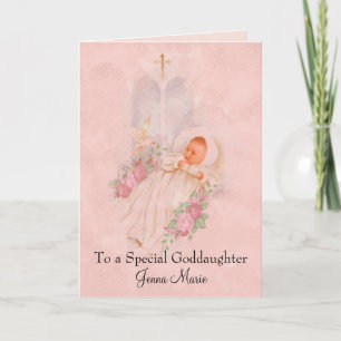 Baptismal Baby-Taufpatenttochter Karte