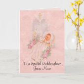Baptismal Baby-Taufpatenttochter Karte (Gelbe Blume)