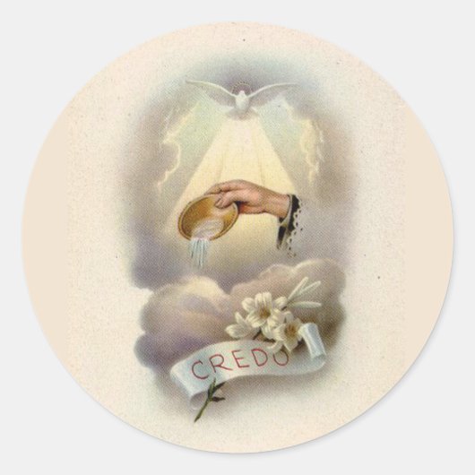 Baptismal Blessing with Holy Spirit Runder Aufkleber (Vorderseite)