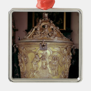 Baptismal Schriftartvertretung Silbernes Ornament