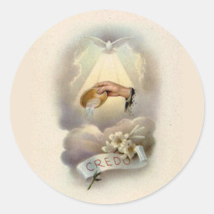 Baptismal Segen mit Heiliger Geist Runder Aufkleber