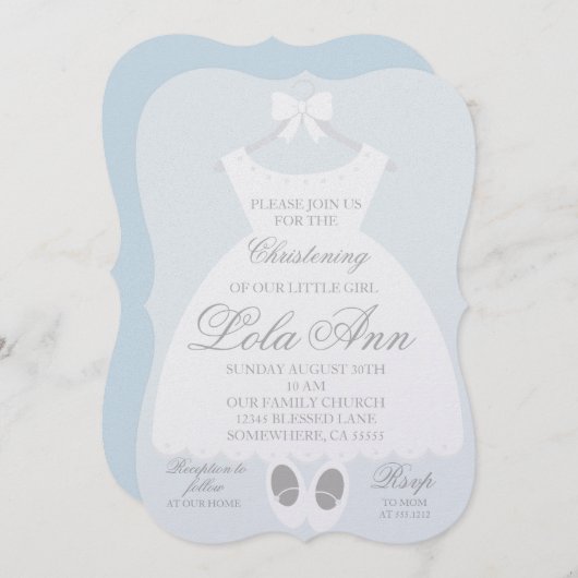 BAPTISMINVITÄT EINLADUNG (Vorne/Hinten)