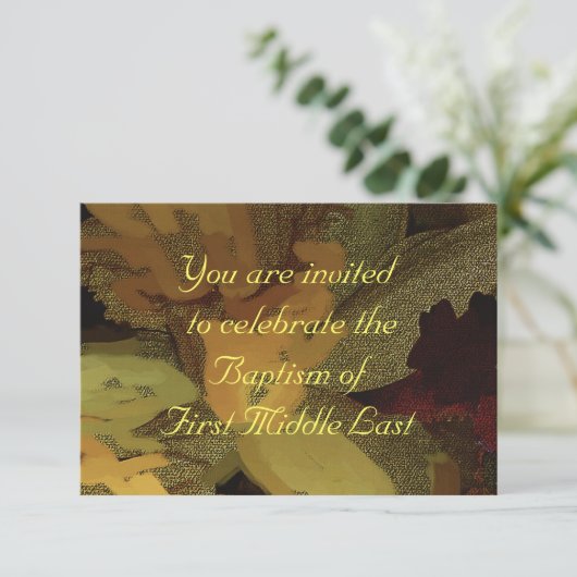 BAPTISMINVITÄT EINLADUNG (Stehend Vorderseite)