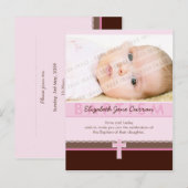 BAPTISMITTELEINLADUNG: rein 2 Einladungspostkarte (Vorne/Hinten)