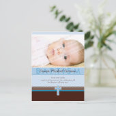 BAPTISMITTELEINLADUNG: rein 5 Einladungspostkarte (Stehend Vorderseite)