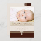 BAPTISMITTELEINLADUNG: Rein 7 Einladungspostkarte (Vorne/Hinten)