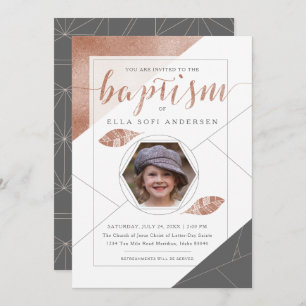 BAPTISMITTELINVITATION  Boho Fether Collection Einladung