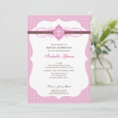 BAPTISMITTELINVITE: makellose 4P Einladung (Stehend Vorderseite)