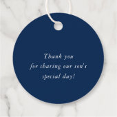 BAPTISMUS DANK IHNEN modernen Gold Kreuzschiff wei Geschenkanhänger (Rückseite)