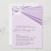 BAPTISMUS ERSUCHT: Moderne Taube 6P Einladung (Vorderseite)