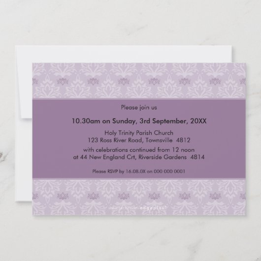 BAPTISMUS: hübsch 5aL Einladung (Rückseite)