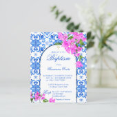 Baptisse Blue Tiles Bougainvillea Einladung zum Ha (Stehend Vorderseite)