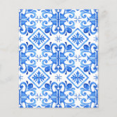 Baptisse Blue Tiles Bougainvillea Einladung zum Ha (Rückseite)