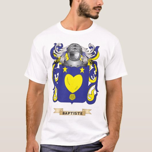 Baptiste Wappen (Familienwappen) T-Shirt (Vorderseite)