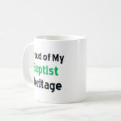 baptistische Erbe Kaffeetasse (Vorderseite Links)