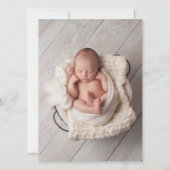 BaptisWillkommensgruß für einfaches Script-Foto Einladung (Rückseite)