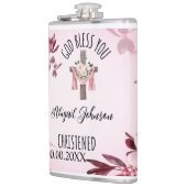Baptized Christenname Datum Gott segne Sie Custom Flachmann (Links)